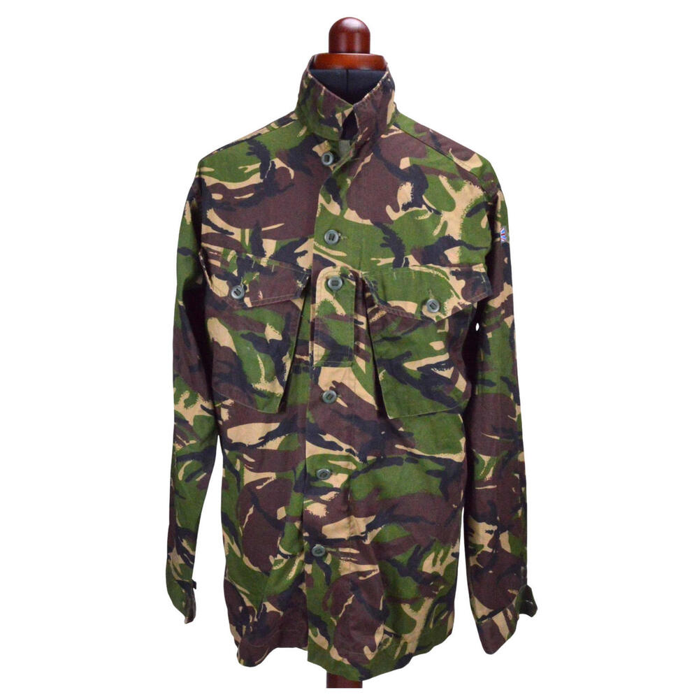 British Army Camo Military Woodland DPM Shirt 190/96 Medium Long Zip